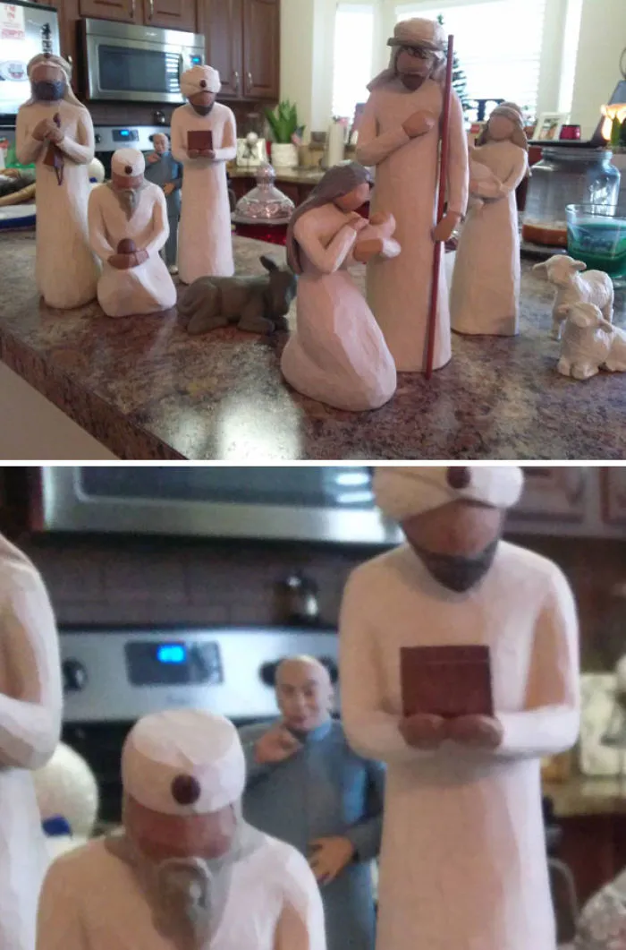 Girlfriend Didn't Appreciate Me Making Her Nativity Scene. Just A Little Evil