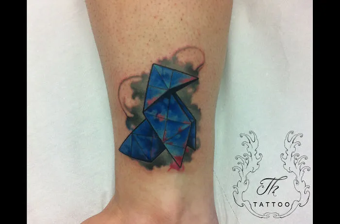 Origami Watercolor Tattoo