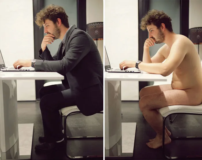 Esta fotógrafa alemana retrata a personas reales haciendo sus tareas sin ropa, y explica por qué (NSFW)