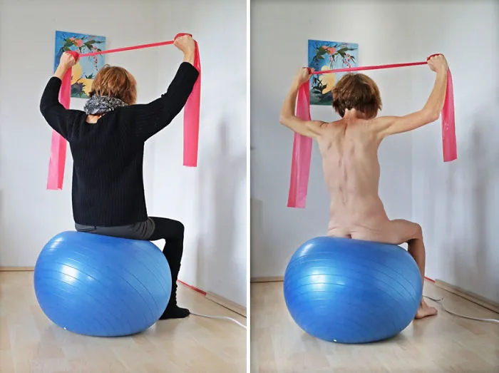 Esta fotógrafa alemana retrata a personas reales haciendo sus tareas sin ropa, y explica por qué (NSFW)