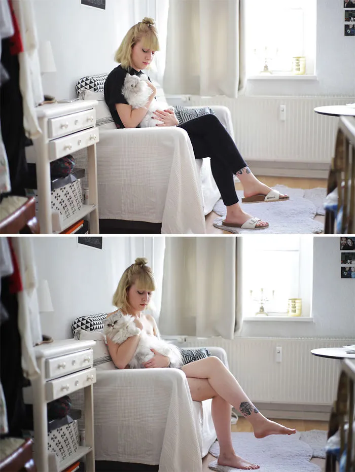 Esta fotógrafa alemana retrata a personas reales haciendo sus tareas sin ropa, y explica por qué (NSFW)
