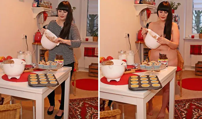 Esta fotógrafa alemana retrata a personas reales haciendo sus tareas sin ropa, y explica por qué (NSFW)