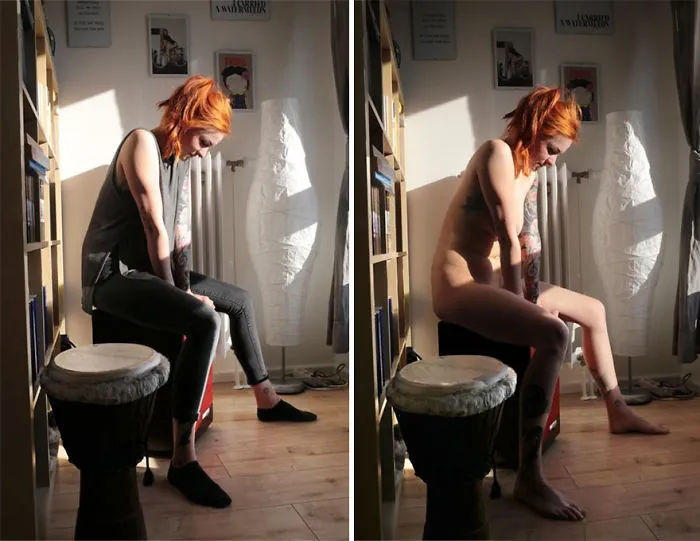 Esta fotógrafa alemana retrata a personas reales haciendo sus tareas sin ropa, y explica por qué (NSFW)