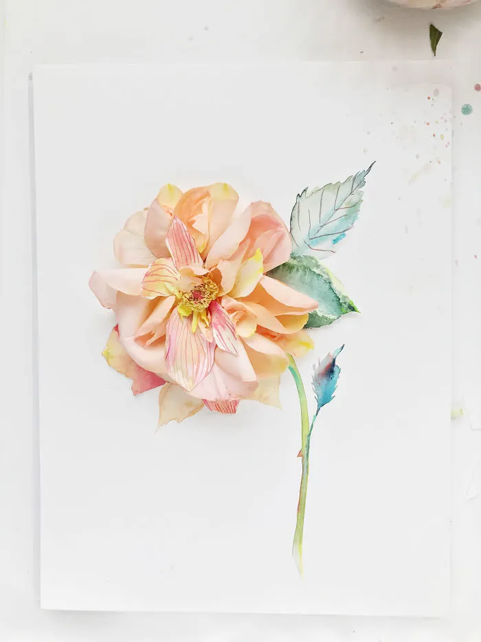 I'm Rebuilding Almost Dead Flowers Out Of Watercolor Paint And Paper!