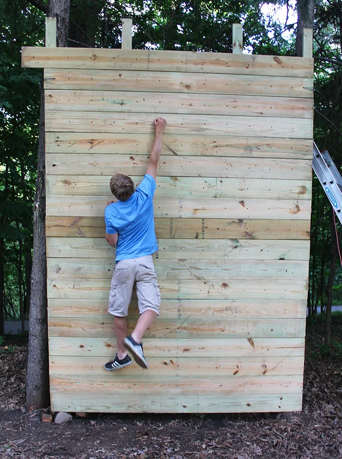 A Homemade Outdoor Bouldering Wall My Friend And I Made This Summer!