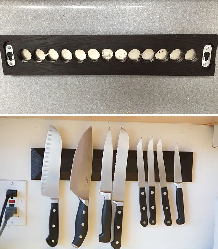 Wenge Magnetic Knife Block