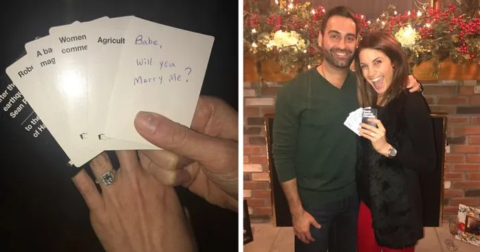 Surprise Marriage Proposal And Pregnancy Announcement During Cards Against Humanity Game