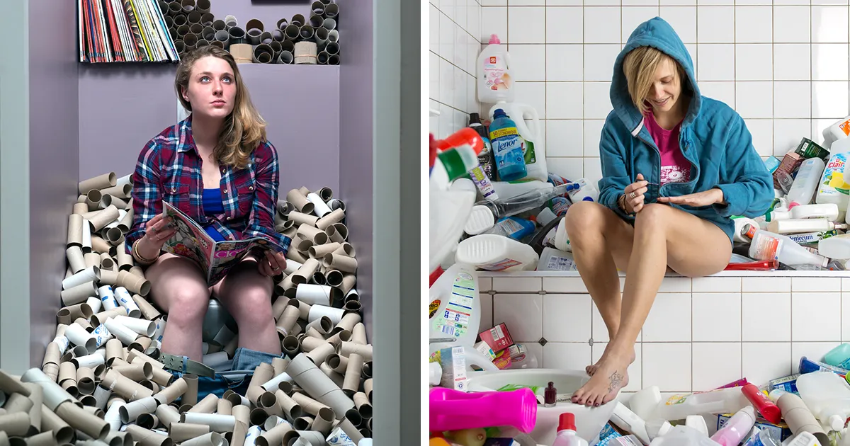Tras 4 años de no tirar la basura, este fotógrafo creó una elocuente serie de fotos