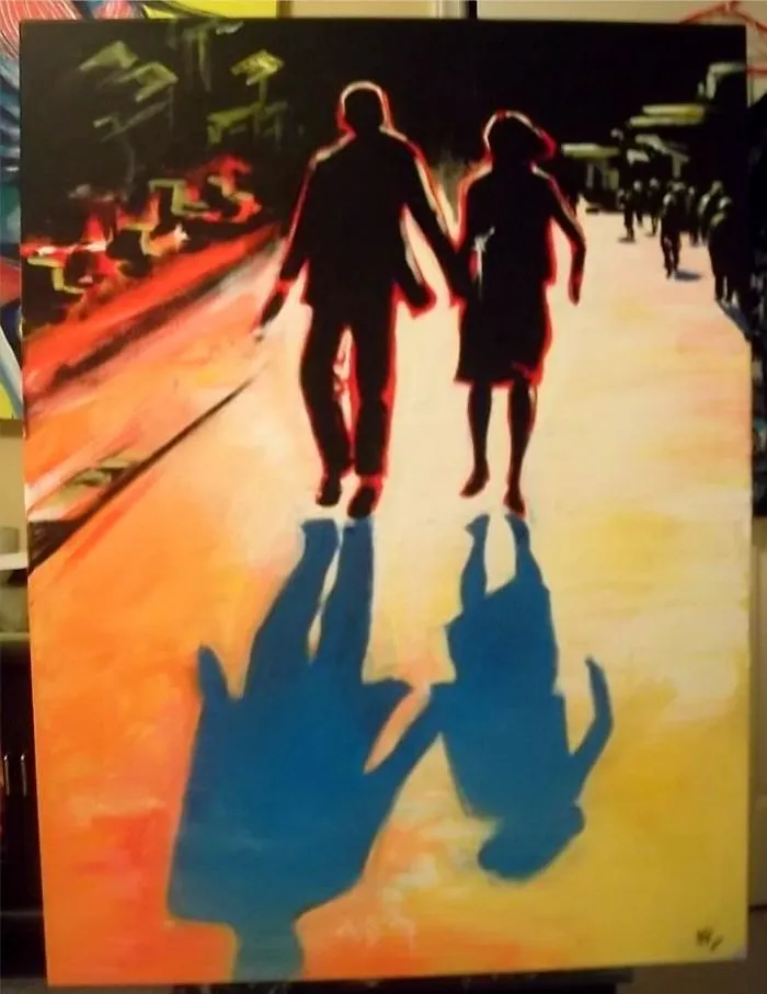Acrylic On Canvas With A Help Of A Hairdryer