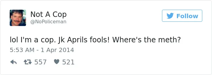 This Twitter Account Is Definitely Not Run By A Cop, And It's Hilarious