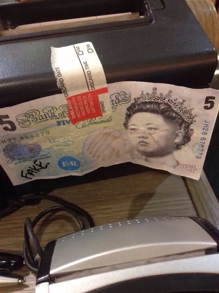 Apparently Somebody Accepted This At A Bar. A For Effort