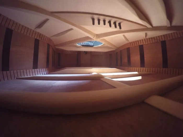 Interior de una guitarra
