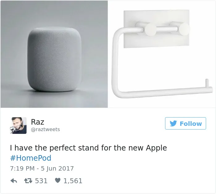 21 Of The Funniest Reactions To Apple's New Home Speaker Design