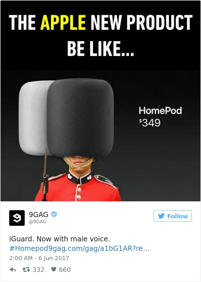 21 Of The Funniest Reactions To Apple's New Home Speaker Design