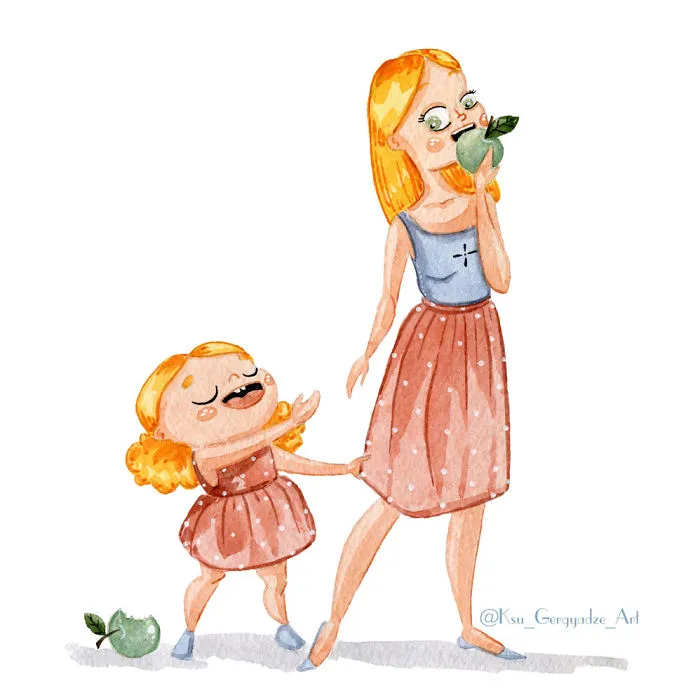 My 3-Year-Old Daughter Never Lets Me Get Bored So I Started Illustrating Our Life