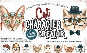 Do It Yourself.i Made This Cat Character Creator So Everyone Could Make Your Own Funny Cat.