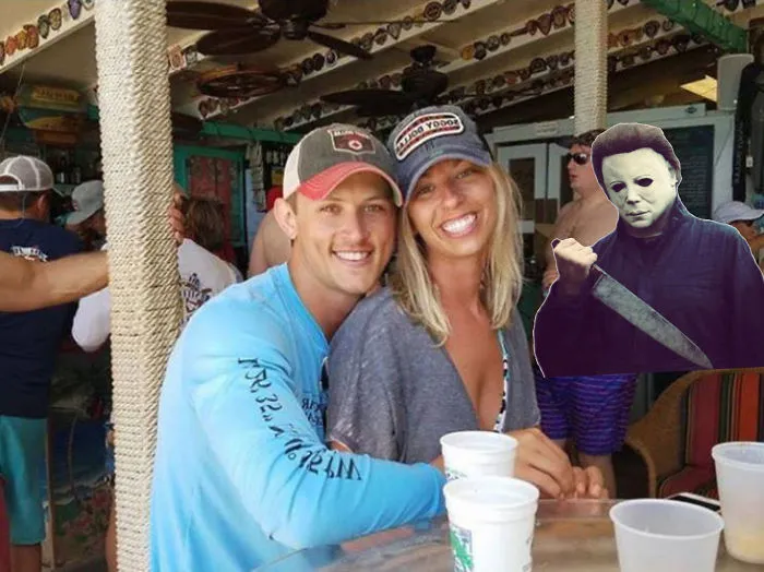 Couple Asks Internet To Photoshop Out Shirtless Guy From Engagement Photo, Regrets It Immediately