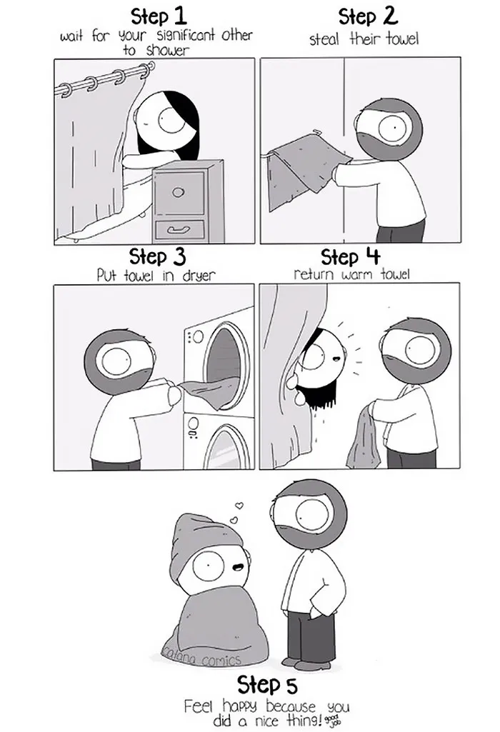 Girlfriend Secretly Illustrates Everyday Life With Her Bf, He Uploads Comics Online And They Go Viral (New Pics)