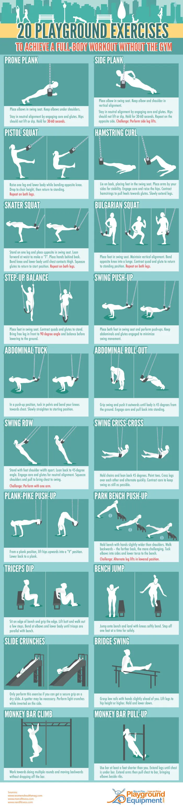 Full-Body Workout Using Only Playground Equipment