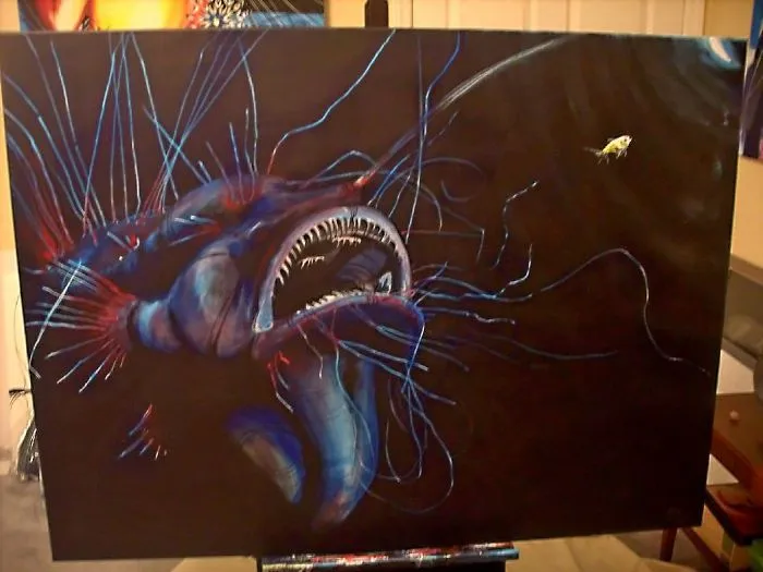 Acrylic On Canvas With A Help Of A Hairdryer