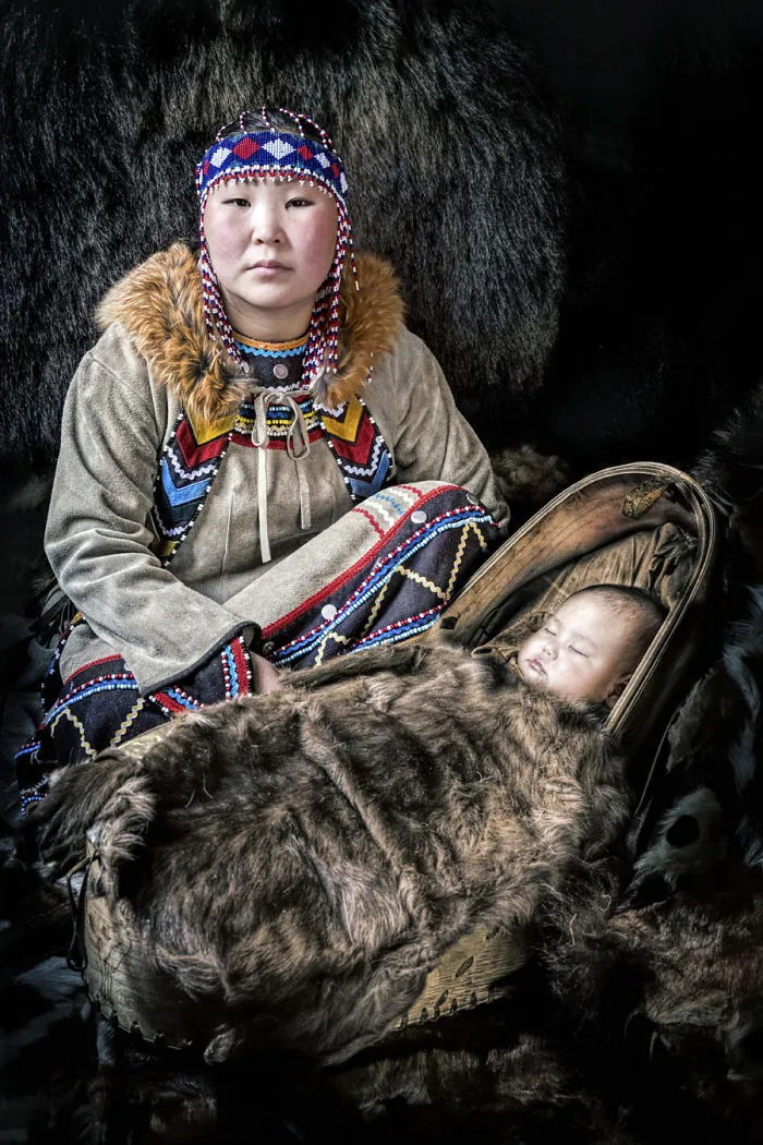 Evenki Mom With Baby