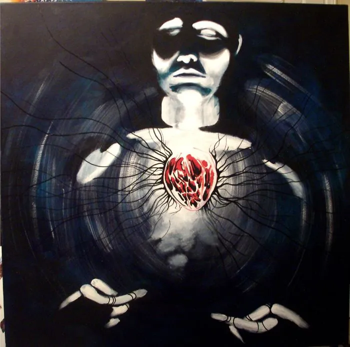 Acrylic On Canvas With A Help Of A Hairdryer
