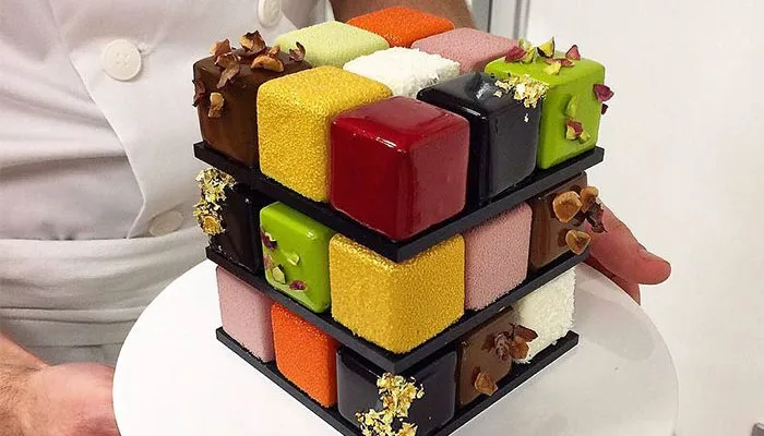 Pastry Chef Is Winning The Internet With His Rubik's Cakes