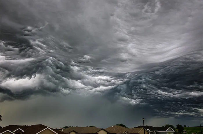The Clouds Were Like A Rolling Ocean Tonight