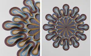 I Create 3D Paper Tapestries Made With Curled Paper Strips