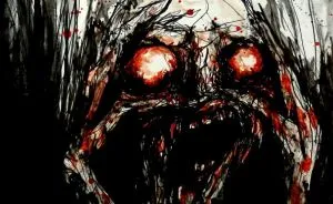 Artist Paints Nightmares With His Own Blood
