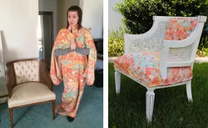 I Covered Cane Back Chair In My Japanese Kimono