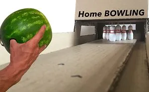 Father Made A Bowling Alley For Kids To Play