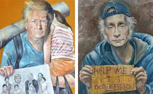 World Leaders Reimagined As Refugees In A Powerful Project By A Syrian Artist