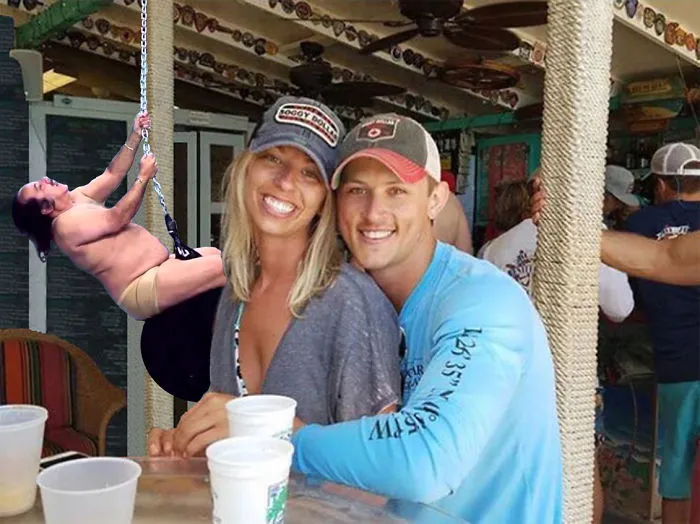 Couple Asks Internet To Photoshop Out Shirtless Guy From Engagement Photo, Regrets It Immediately
