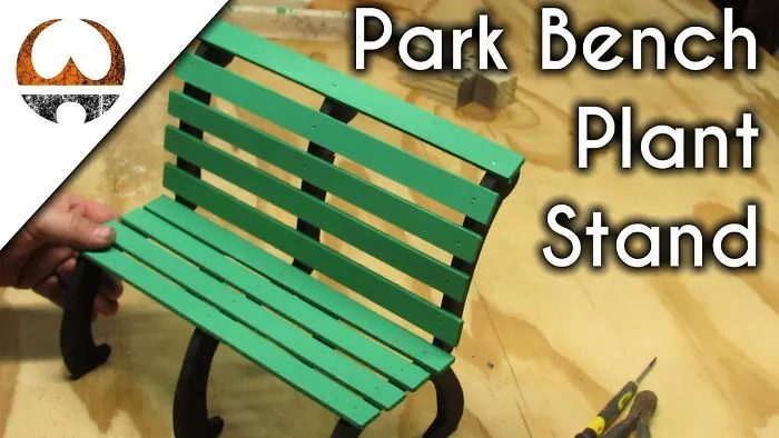 We Made A Cute Park Bench Plant Stand