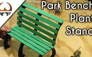 We Made A Cute Park Bench Plant Stand