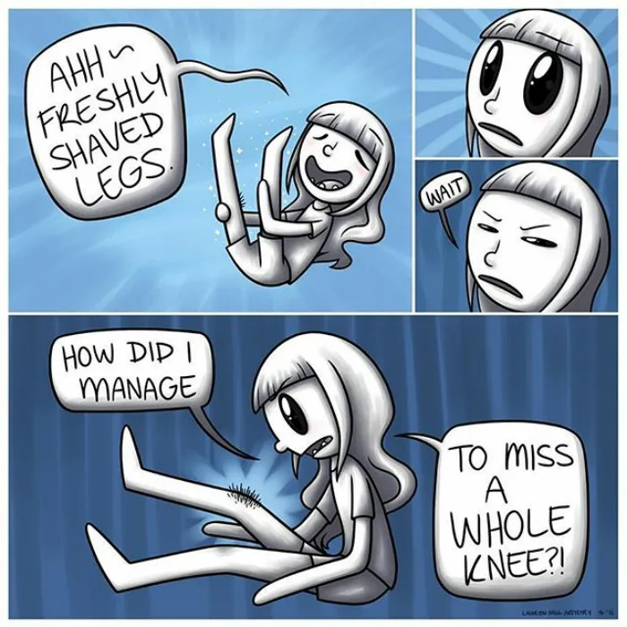43 Hilariously Painful Comics About Shaving That Only Women Will Truly Understand