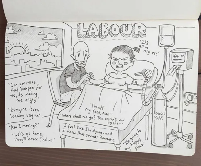 Over 30 Hours Of Labor Summed Up In One Illustration.  You Did Brilliantly Kellie. I Love You