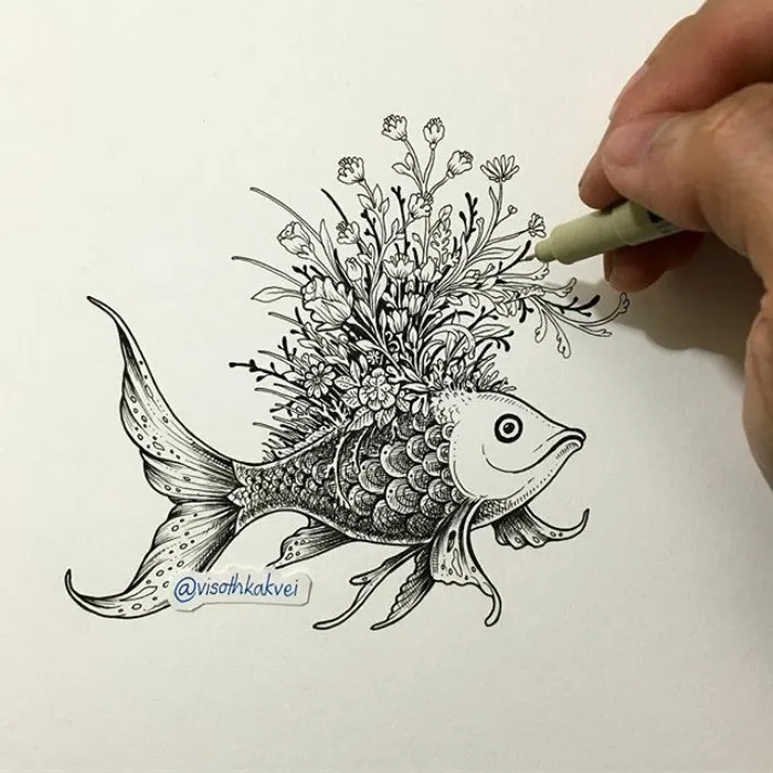 This Cambodian Artist Is Taking Doodling To Another Level
