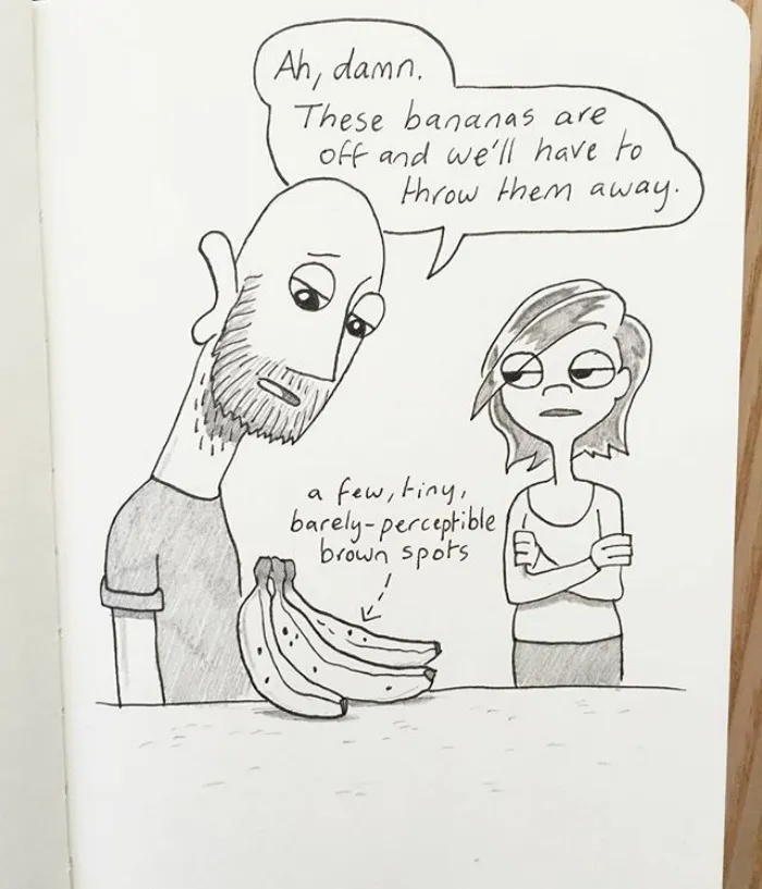 Anyone Else Incredibly Fussy About Bananas? For Me They Have To Be Completely Yellow - Not Green - And Have Absolutely No Brown Spots. Kellie Likes Them Almost Totally Covered In Brown Spots, The Weirdo