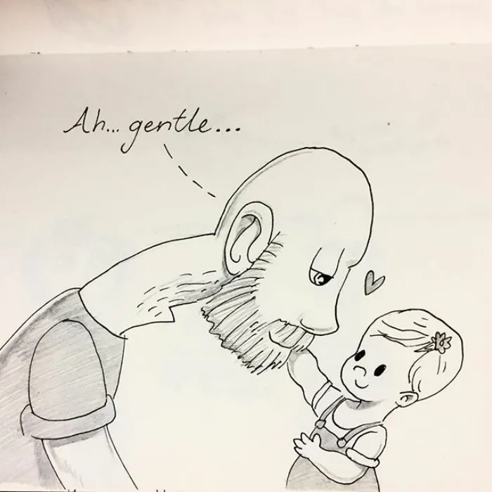 When I Say 'ah, Gentle' Poppy Strokes My Beard Softly