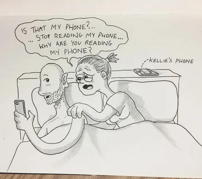 The Time Kellie Woke Up When I Was Reading My Phone, And In Her Confused Sleepy State Thought I Was Reading Her Phone. She Had No Recollection Of Any Of It Come Morning