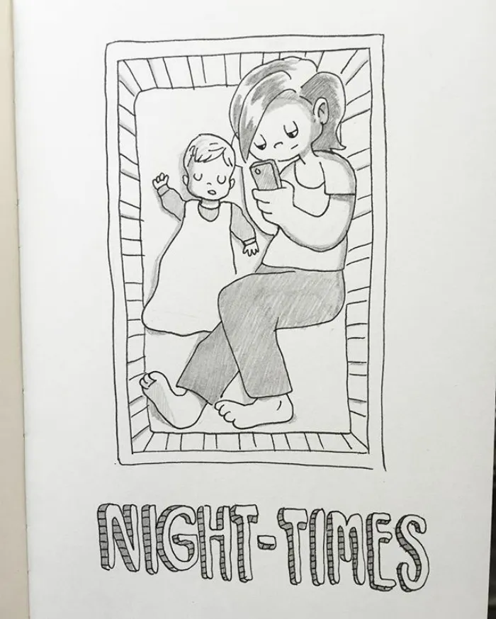 Poppy Isn't A Big Fan Of Sleeping. Once, The Only Way We Could Get Her To Fall Asleep Was By Kellie Getting Into Her Cot Too And Laying Beside Her. I Walked Into The Nursery To Check On Them And Kellie Was Squeezed Into The Cot Reading Her Phone, Afraid To Move