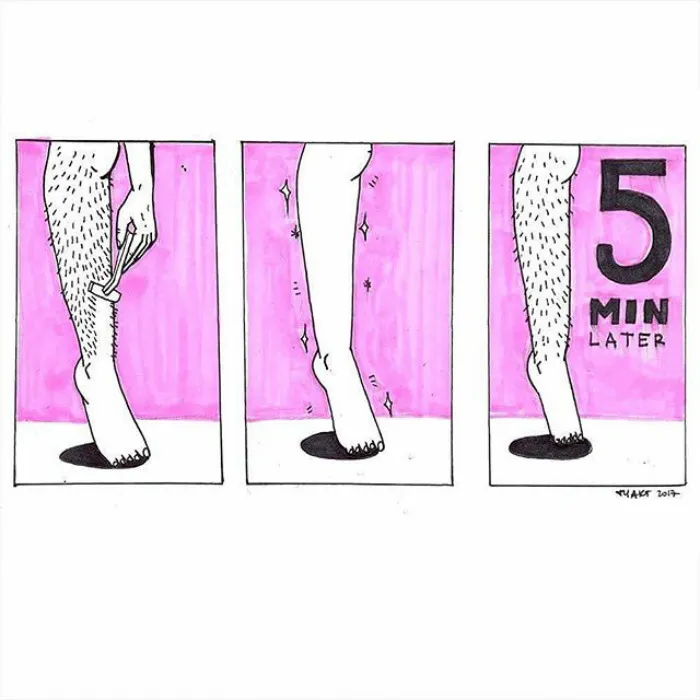 43 Hilariously Painful Comics About Shaving That Only Women Will Truly Understand
