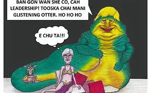 Scottish Cartoonist Mocks The Tory Government But Asks Star Wars Fans If They Can Translate What They Are Both Saying?
