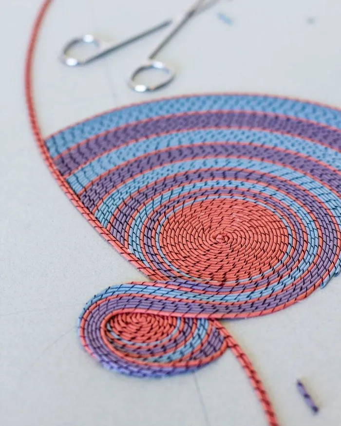 I Create 3D Paper Tapestries Made With Curled Paper Strips