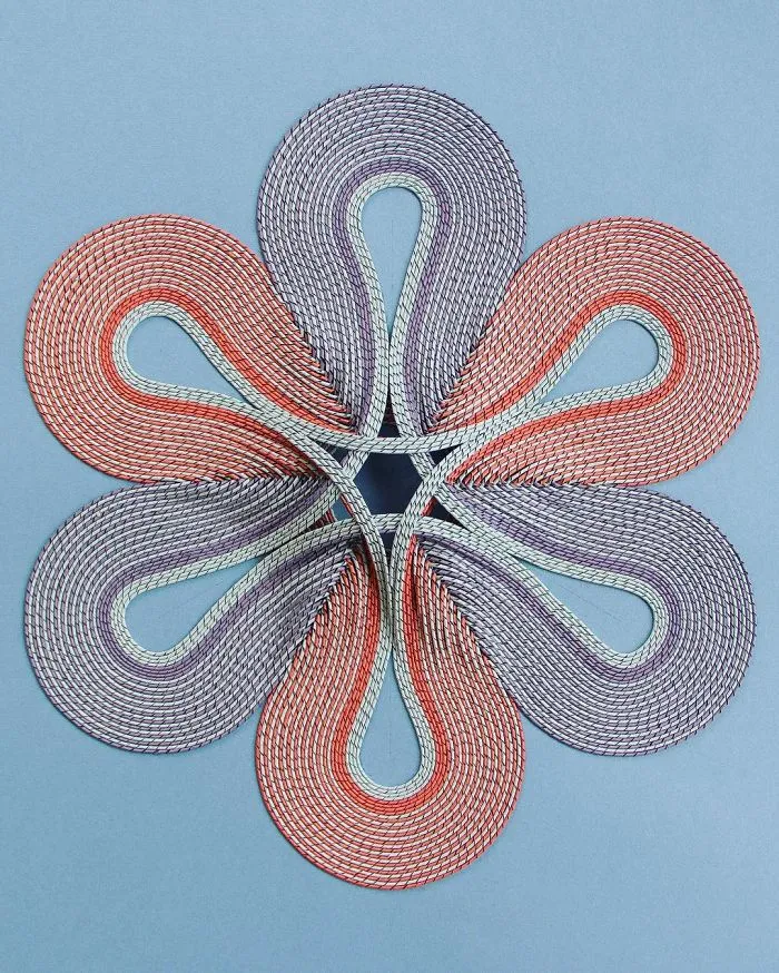 I Create 3D Paper Tapestries Made With Curled Paper Strips