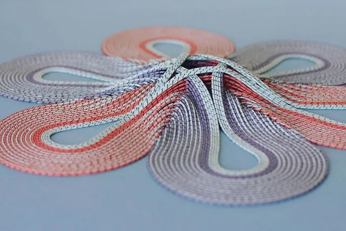 I Create 3D Paper Tapestries Made With Curled Paper Strips