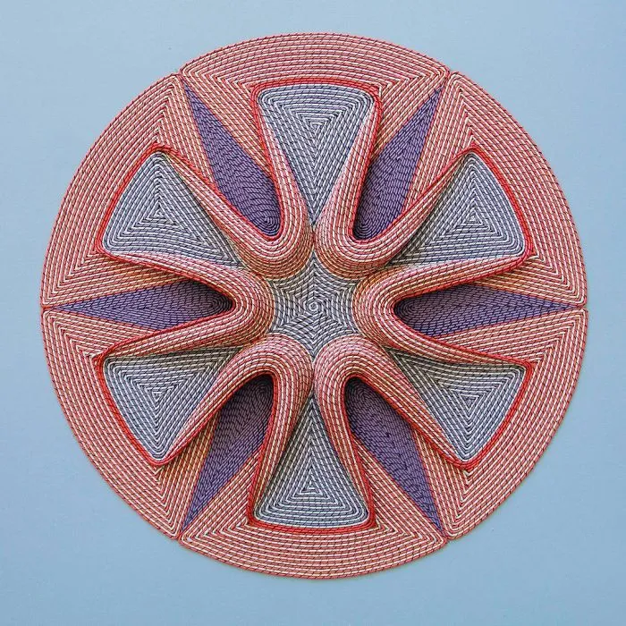 I Create 3D Paper Tapestries Made With Curled Paper Strips