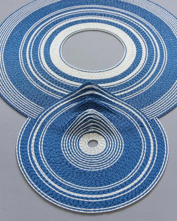 I Create 3D Paper Tapestries Made With Curled Paper Strips